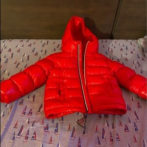 Beautiful red moncler coat for toddlers!